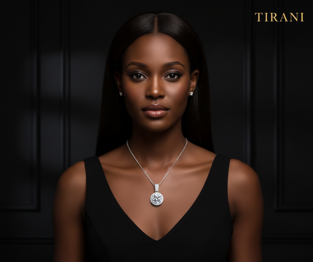 Orbis Moissanite Sphere Pendant Necklace