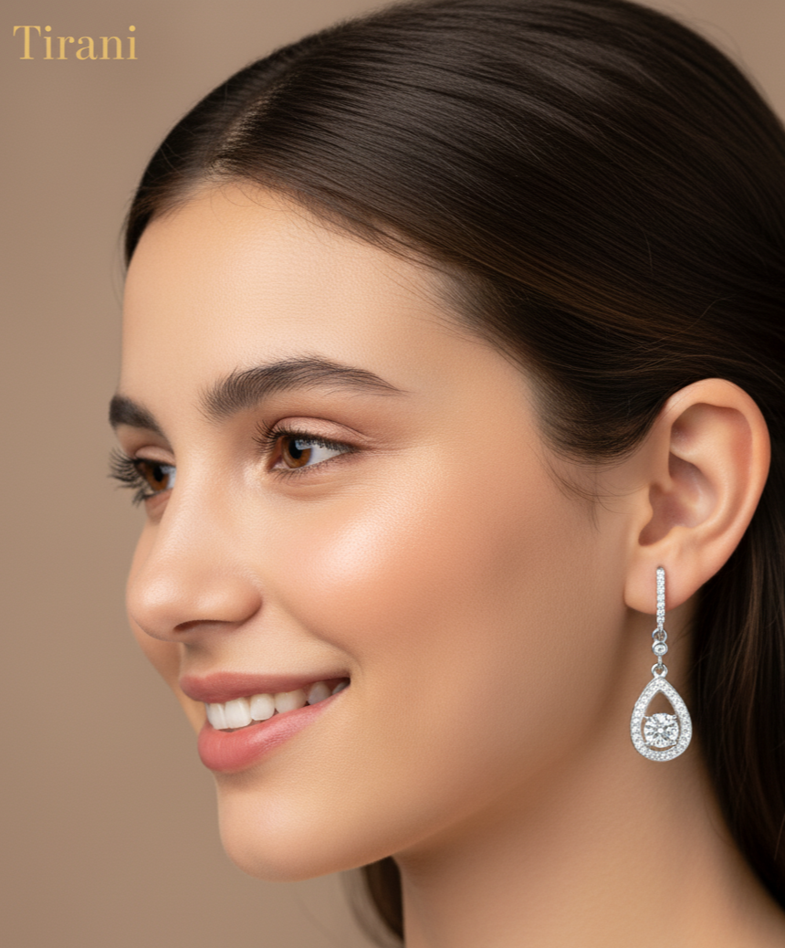 Ariel Drop Moissanite Earrings