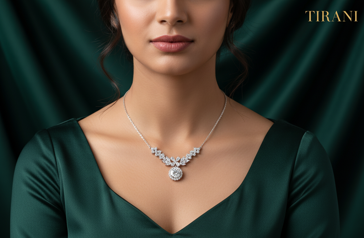VVS Solmere Moissanite Necklace