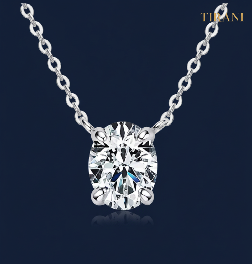 Ovessa Moissanite Solitaire Pendant Necklace