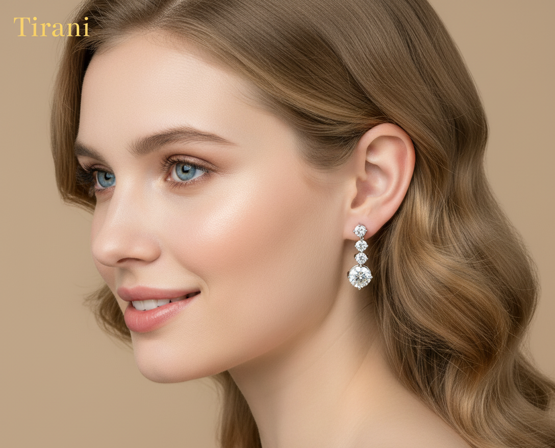 Lustre Glow Moissanite Stud Earrings
