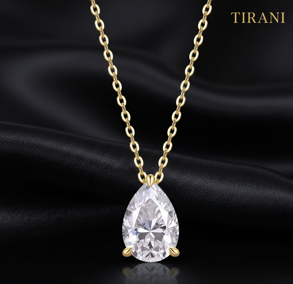 Naiara Moissanite Water Drop Necklace