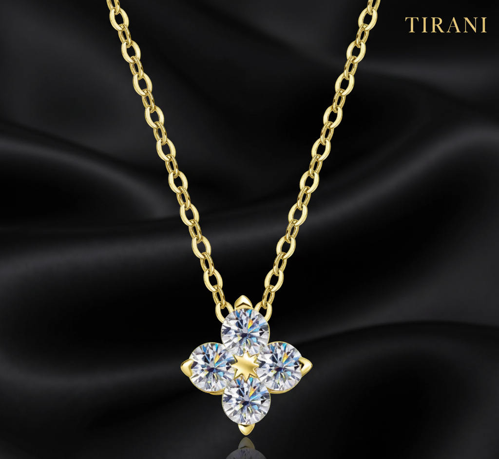 Moissanite Clover Necklace