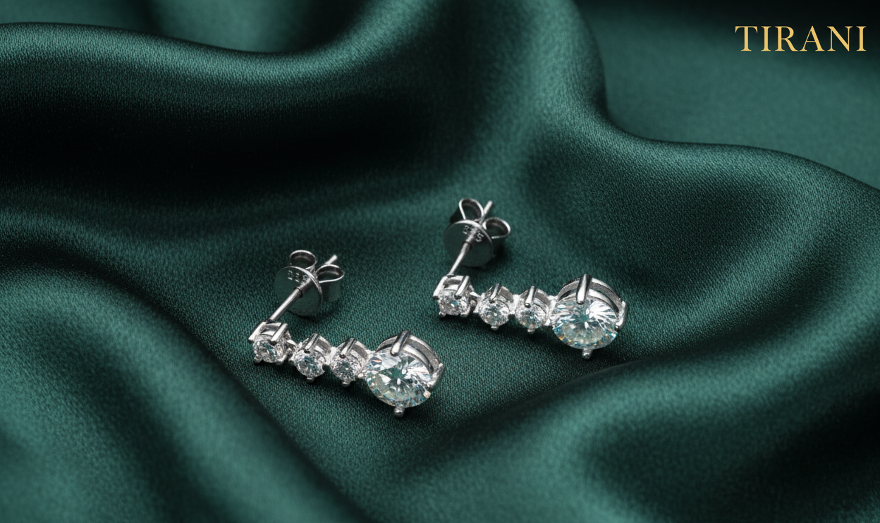 Lustre Glow Moissanite Stud Earrings