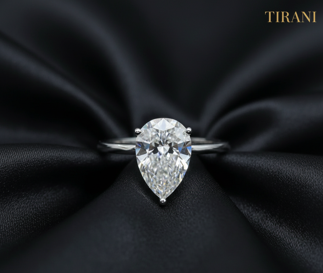 Sophia LuxeDrop Pear-Cut Moissanite Ring