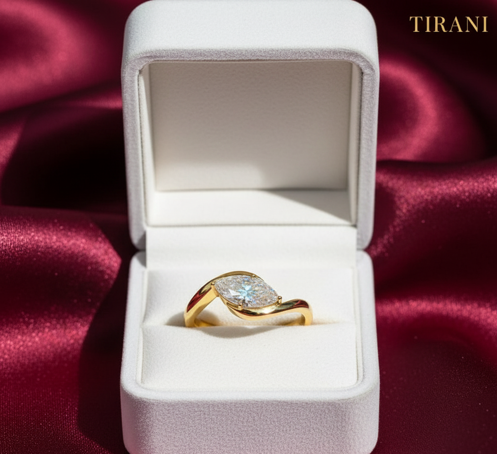 Liora Éclat Marquise Cut Moissanite Ring