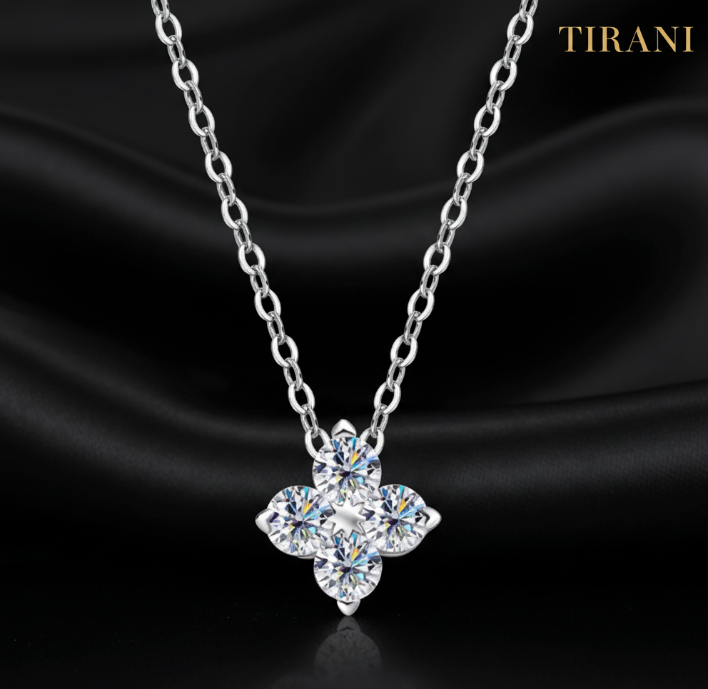 Moissanite Clover Necklace