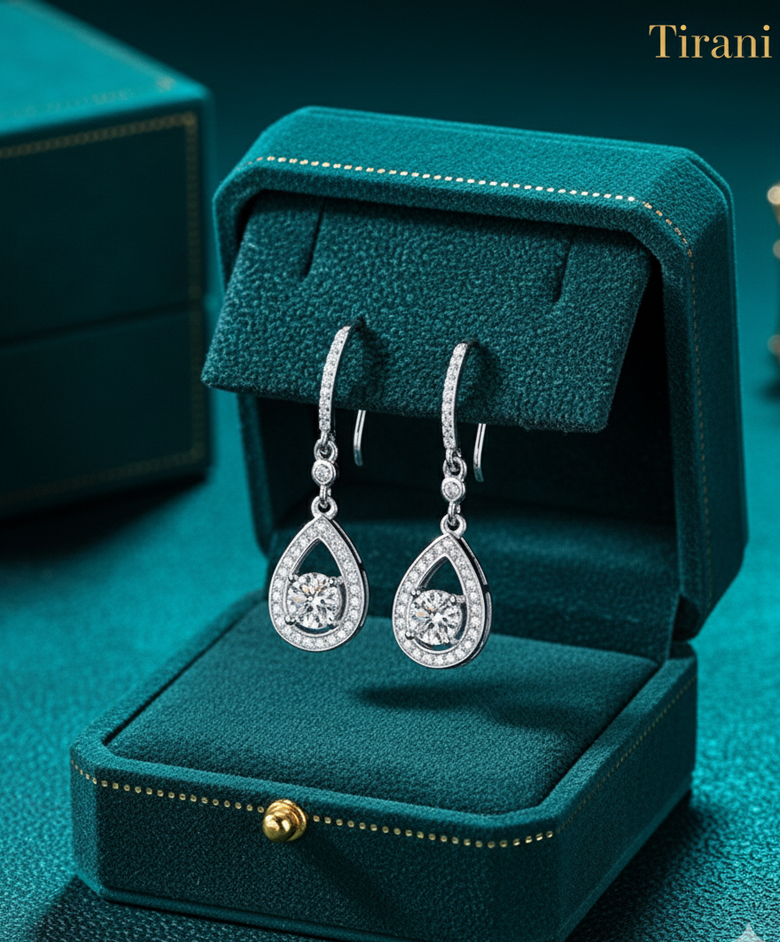 Ariel Drop Moissanite Earrings