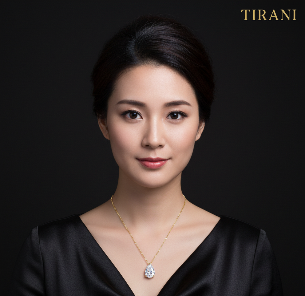 Naiara Moissanite Water Drop Necklace