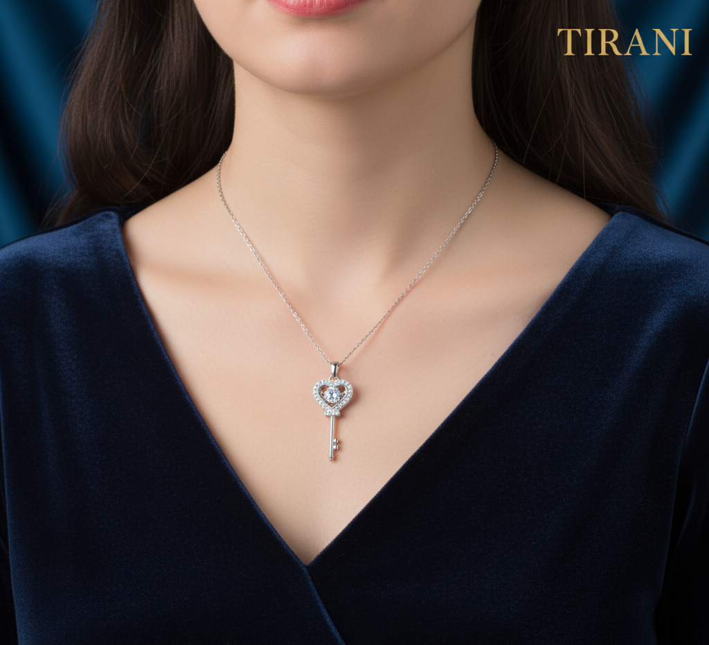 Key to Love Moissanite Necklace