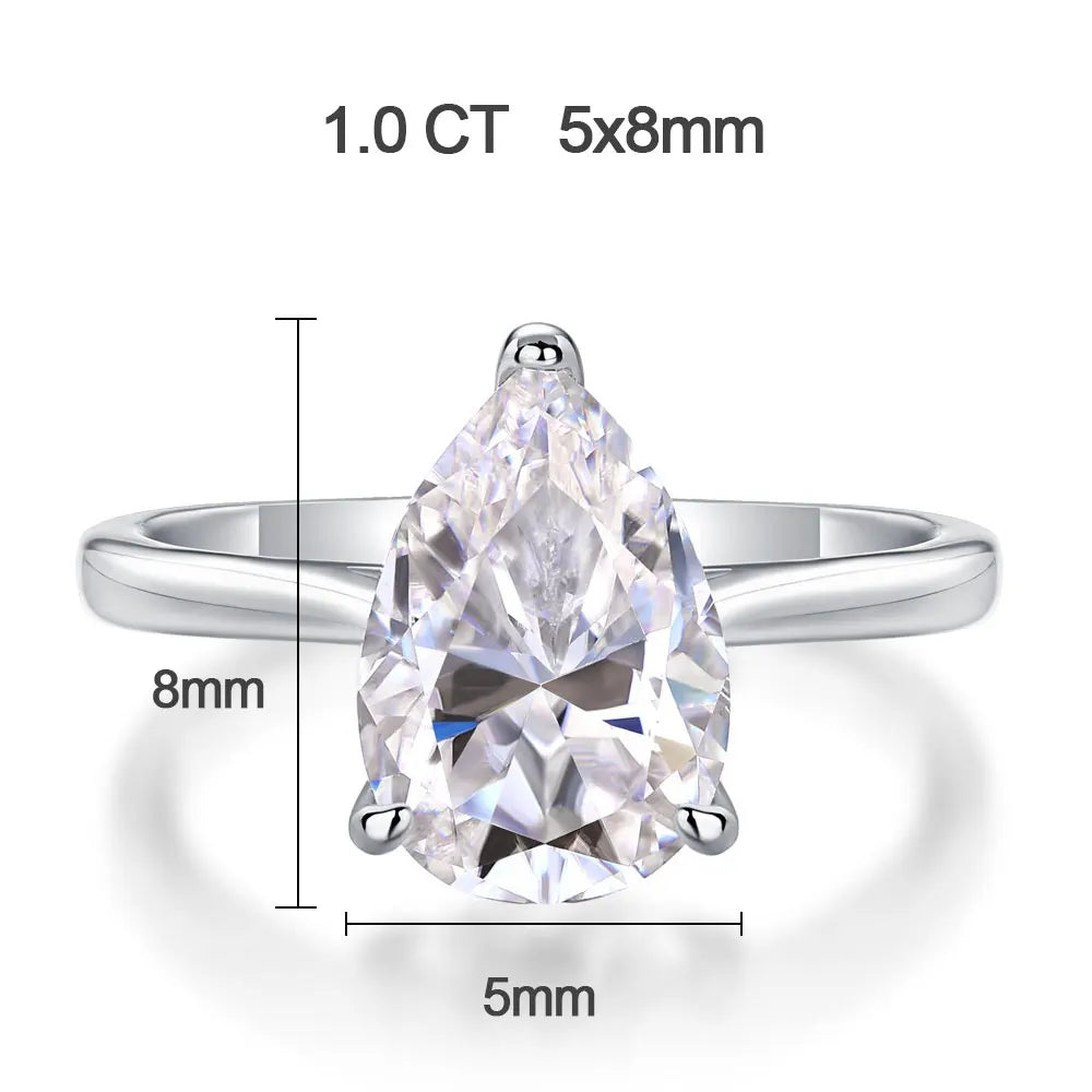 Sophia LuxeDrop Pear-Cut Moissanite Ring