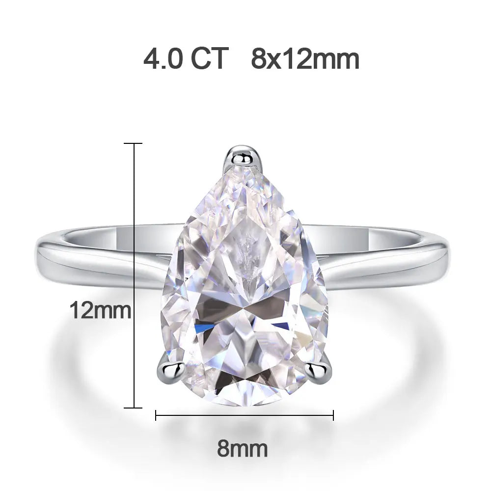 Sophia LuxeDrop Pear-Cut Moissanite Ring
