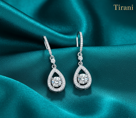 Ariel Drop Moissanite Earrings
