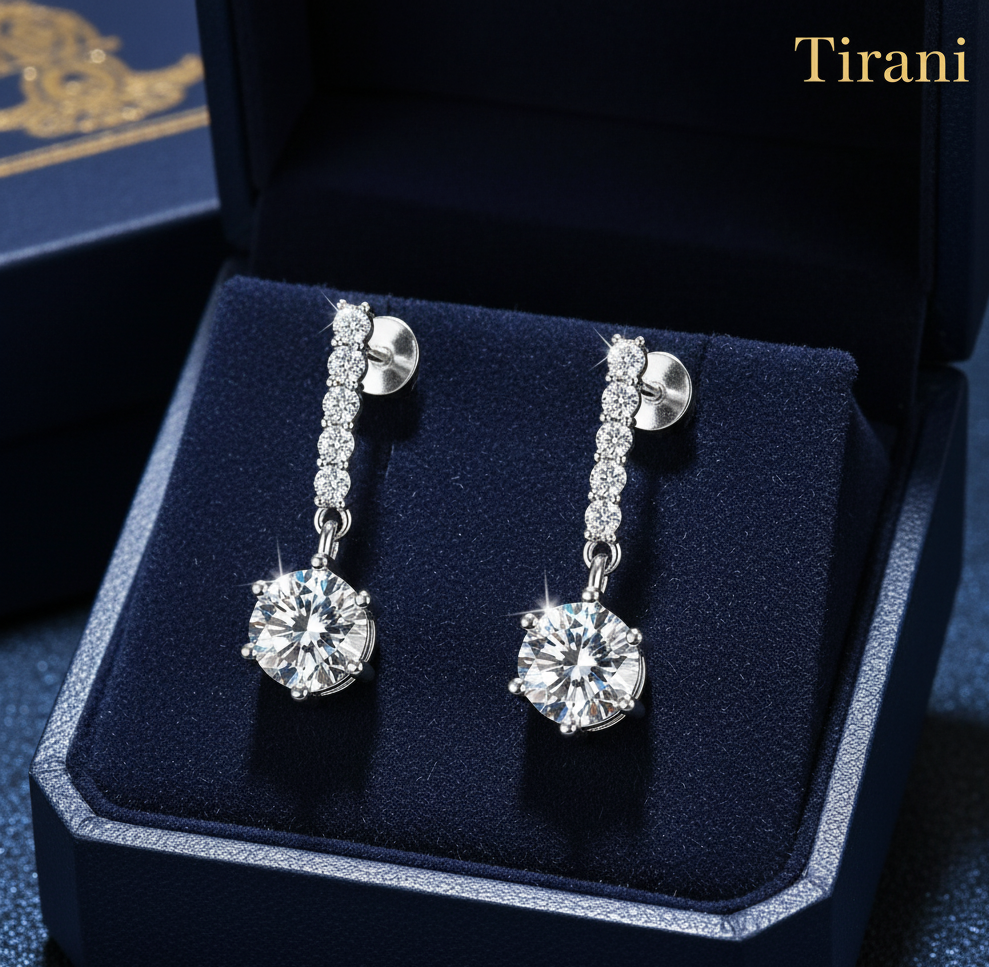 Stellara Moissanite Stud Earrings