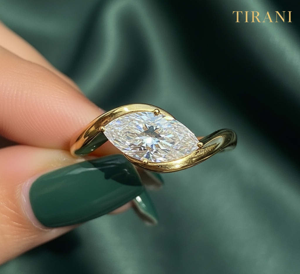 Liora Éclat Marquise Cut Moissanite Ring