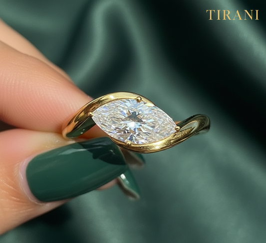 Liora Éclat Marquise Cut Moissanite Ring