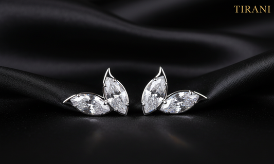 VVS Roselleaf Marquise Stud Earrings