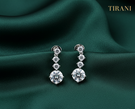 Lustre Glow Moissanite Stud Earrings