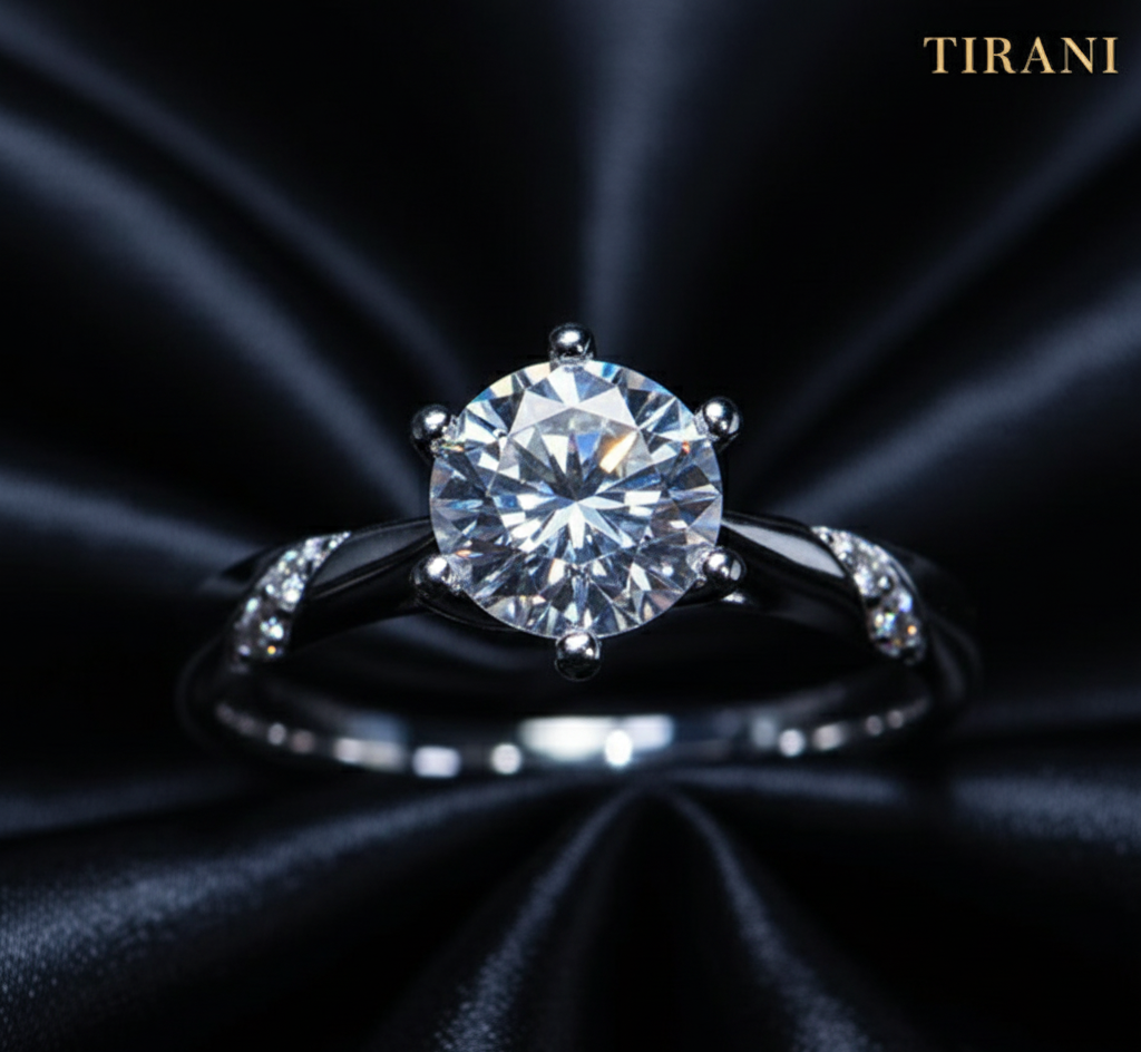 Luminara Solitaire Moissanite Ring