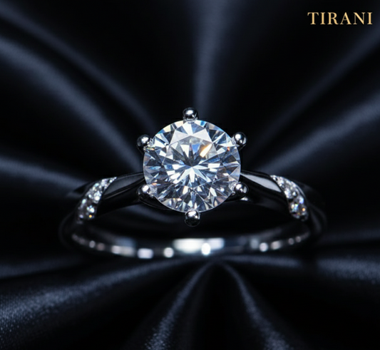 Luminara Solitaire Moissanite Ring