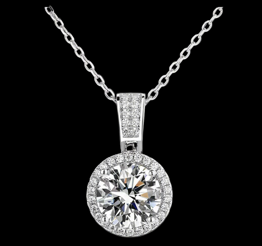 Orbis Moissanite Sphere Pendant Necklace