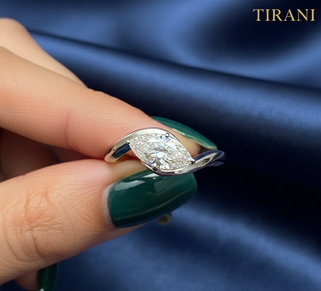 Liora Éclat Marquise Cut Moissanite Ring