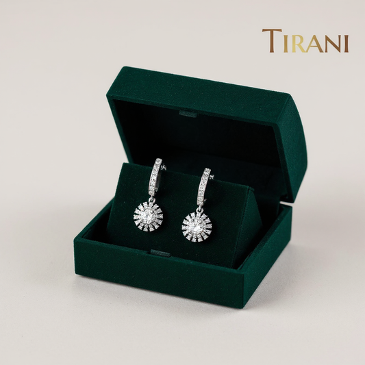 Snowfall Radiance Moissanite Drop Earrings