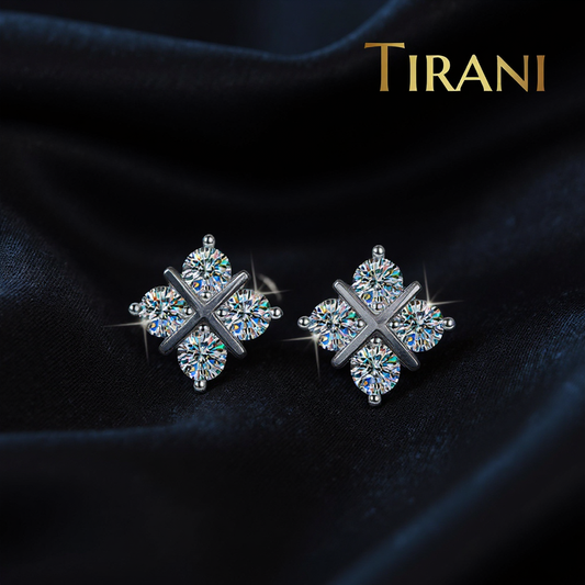 Aurielle Radiance Moissanite Stud Earrings