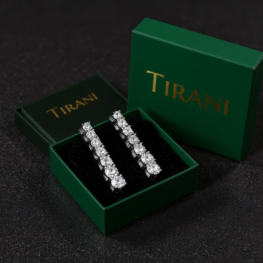 Frostveil Moissanite Stud Earrings